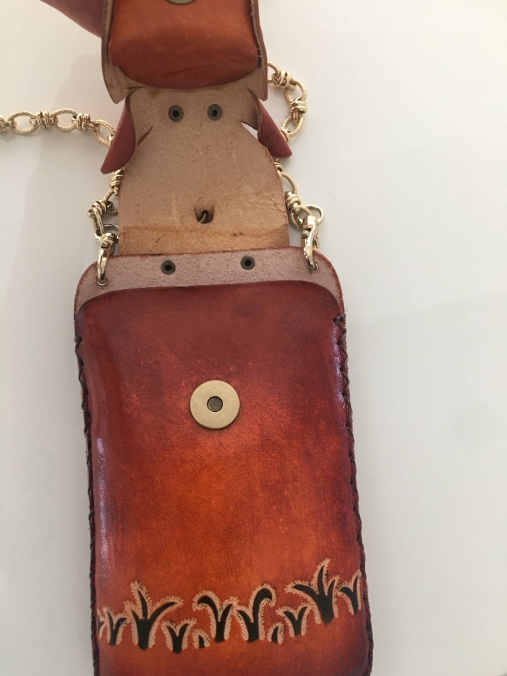 LEATHER BAG  MINI HANDMADE - Picture 5 of 7